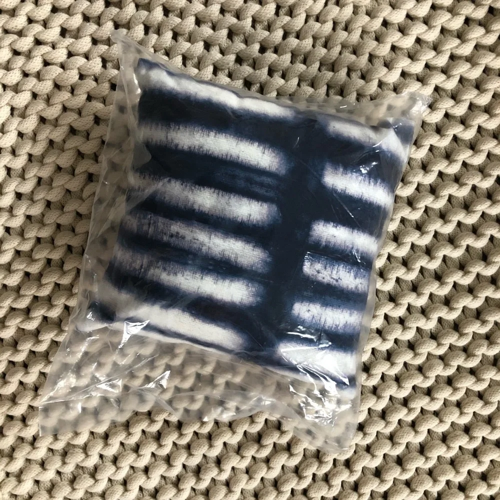 New in bag Small blue shibori throw pillow from Minted